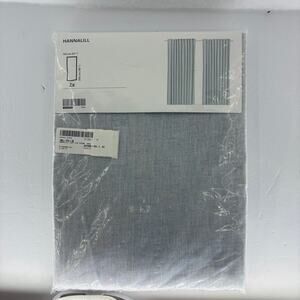 IKEA HANNALILL Curtains 1 Pair Gray 57x98" NEW Sealed Cotton